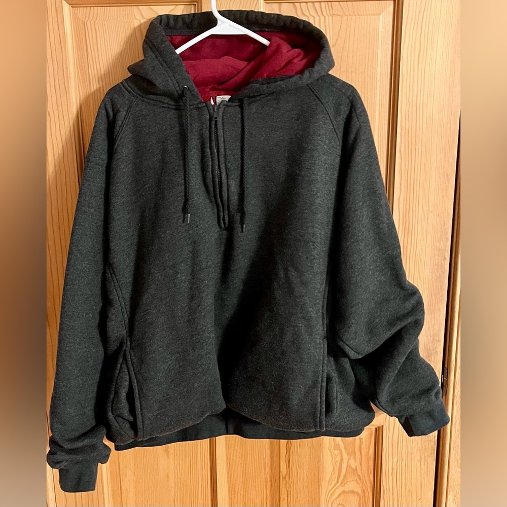Gap (PRODUCT)RED Men’s L Gray Heavyweight Rare Star Tag Hoodie 25x23” U2 VTG Y2K